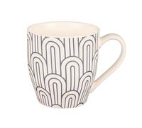 VOLTICO Hugga Mug - 450ml Ceramic Coffee & Tea Mug Dog or Honey Bee Design Comfortable Handle Easy to Clean A Pair of Cups for Home & Office, Kitchen Essentials (Stripe)