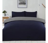 Voltico Reversible Duvet Cover Set - Double & King Sizes, 4 Colour Options in Dark Navy Voltico Dark Navy King