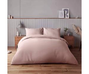 Voltico Silentnight Supersoft Duvet Cover Set Double Size Pink Bedding in Dusty Pink Voltico Dusty Pink Double