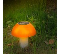 Voltico Solar Toadstool Stake Light LED Garden Mushroom Light Outdoor Décor in Orange Voltico Orange