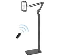VOLTIFYMAX Tablet Floor Stand with Kindle Page turner, Adjustable Tablet Holder for Kindle Accessories, iPad/Mini/Pro Phone, Samsung Galaxy, Gift for ereaders, 4.7''-13''Devices (Black)