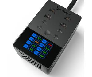 VOLTIK 252W Charger 8 Port Charging Station with LCD Display Fast Charging for