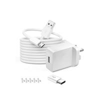VOLTKARE 10FT Power Extension Cable with 5V2A Wall Adapter Compatible with WyzeCam, Wyze Cam Pan, Yi Camera,NestCam Indoor,Blink,Lorex for Kindle Fire Tablet Charger Adapter