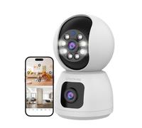 VOLTKARE Indoor Security Camera, 2MP, 360° Coverage, Pet and Baby Monitor with App, Night Vision, Motion Detection