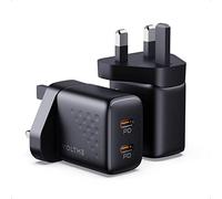 VOLTME 20W USB-C Fast Charger Plug, 2-Pack Black, Type C Plug, PD 3.0, Fast Charge for iPhone 14/13/12, Galaxy, Pixel 4/3, iPad/iPad mini