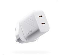 VOLTME Double USBC Charger, 35W Plug Type C GaN III PD3.0 & PPS Fast USBC Charger for iphone 15/14 Pro, Galaxy, iPad Pro, Pixel, White