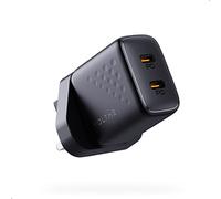 VOLTME Double USBC Charger, 35W USB-C Plug Type C GaN III PD3.0 & PPS Fast USBC Charger for iphone 15/14 Pro, Galaxy, iPad Pro, Pixel, Black