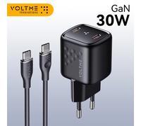 VOLTME GaN 30W Fast USB Charger PD Fast Charging For iPhone 15 14 USB Type C Fast Charger Quick Charge For iPad Pro Samsung S21