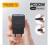 VOLTME PD 30W GaN Charger PD Fast USB Type C Charger USB C PD3.0 QC3.0 Quick Charging For iPhone 16 15 14 Mobile Phone Charger