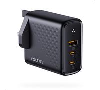 VOLTME Plug 100W Type-C Charger GaN III Fast Charger Plug UK for MacBook Pro/Air, iPad Pro, Galaxy S22/S21, Dell XPS 13, Note 20/10+, Samsung, Lenovo, Black
