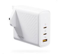 VOLTME USB C Plug 140W GaN USB C Charger, PD 3.1 Type-C Wall Charger 3-Port for MacBook Pro/Air, iPad Pro, Galaxy S22/S21, DELL XPS 13, Note 20/10+, Pixel, White