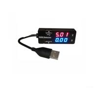 Voltmeter Ammeter, 1 Pack USB Tester, Dual Display Voltage Current Monitor, Intelligent IC Identification, Compact Design for Mobile Charging(USB)