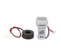 Voltmeter Ammeter Meter AD16-22FVA, 2in1 Voltage Current Tester 20mm Panel - Dual Data Display, High Flame - Retardant Safety for Equipment Power Monitoring (White)