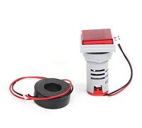 Voltmeter Ammeter Meter AD16-22FVA, 2in1 Voltage Current Tester 20mm Panel - Dual Data Display, High Flame - Retardant Safety for Equipment Power Monitoring (Red)