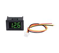 Voltmeter,Digital Voltmeter 0.36inch Three Wire DC 0-100V LED Display Voltage Meter Waterproof(green)