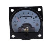 Voltmeter SO-45 AC 1V 2V 5V 10V 15V 20V 50V 100V 150V 200V 300V 500V Round Analog Dial Panel Meter Voltmeter Gauge Black(1V)