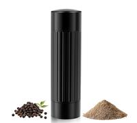 VOLTOLOGY Professional Grade Pepper Grinder Mill, Metal High Output Heavy Duty Pepper Mill Grinder, Refillable, Aluminum Matte Black, Stainless Steel Burrs and Adjustable Coarseness Grind Settings