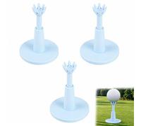 Voltrique 3 Pcs Adjustable Golf Tees Rubber Practice Tee for Driving Range Simulator Mats Height Adjustable Training Accessory Reusable Winter Golf Tees for Indoor Outdoor Simulator Men's Gifts