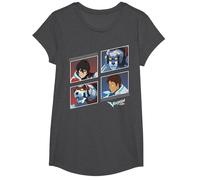 Voltron: Legendary Defender Red and Blue Defenders T-Shirt, Girls, Dark Heather Grey, Medium