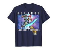 Voltron: Legendary Defender Voltron Action Pose T-Shirt, Men, Navy Blue, 3X-Large