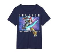 Voltron: Legendary Defender Voltron Action Pose T-Shirt, Women's Plus, Navy Blue, 1X
