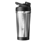 VOLTRX ChillMix Shaker Bottle Insulated Stainless Steel - USB C Rechargeable Electric Protein Shake Mixer, Shaker Cups for Protein Shakes and Meal Replacement, Chrome Steel, 16 oz