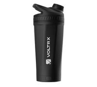 VOLTRX ChillMix Shaker Bottle Insulated Stainless Steel - USB C Rechargeable Electric Protein Shake Mixer, Shaker Cups for Protein Shakes and Meal Replacement, Obsidian Black, 16 oz