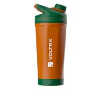 VOLTRX ChillMix Shaker Bottle Insulated Stainless Steel - USB C Rechargeable Electric Protein Shake Mixer, Shaker Cups for Protein Shakes and Meal Replacement, Neon Carrot, 16 oz