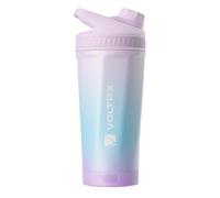 VOLTRX ChillMix Shaker Bottle Insulated Stainless Steel - USB C Rechargeable Electric Protein Shake Mixer, Shaker Cups for Protein Shakes and Meal Replacement, Aurora Fade, 16 oz