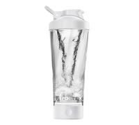VOLTRX Premium Electric Protein Shaker Bottle, Made with Tritan - BPA Free - 600ml Vortex Portable Mixer Cup, USB C Rechargeable Shaker Cups for Protein Shakes (White)