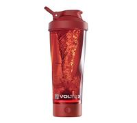VOLTRX VortexBoost Electric Shaker Bottle, USB C Rechargeable Protein Shake Mixer, Shaker Cups for Protein Shakes and Meal Replacement Shakes, BPA-Free, Made with Tritan,Red