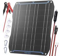 Voltset 20W Solar Car Battery Charger, 12V ETFE Portable Waterproof Solar Power Trickle Battery Charger & Maintainer for Car, Boat, RV, and Motorcycles with Cigarette Lighter & Alligator Clips