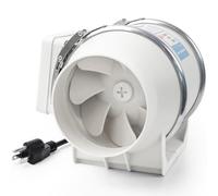 Voltset 4 Inch Inline Extractor Fan: 100mm Inline Duct Fan with UK Plug, 475 m³/h Airflow Exhaust Fan for Bathroom, Quiet Ventilation Fan for Kitchen, Shower, Loft, Grow Tent, Hydroponics, 3D Printer