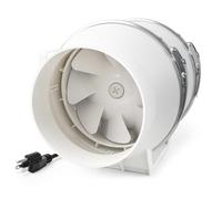 Voltset 6 Inch Inline Extractor Fan: 150mm Inline Duct Fan with UK Plug, 390 CFM Airflow Exhaust Fan for Bathroom, Quiet Ventilation Fan for Kitchen, Shower, Loft, Grow Tent, Hydroponics