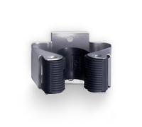 VoltShine Adhesive Broom Hanger, Matt Chrome, Sturdy and Easy to Install, Ideal for Organizing and Saving Space in the Home.