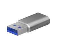 VoltShine Mini USB 3.2 Gen 2 Adapter, USB 2.0, 3A, Type USB-C, Grey, ideal for connecting devices and transferring data.