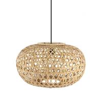 VoltShine Pendant - Pendant lamp Made of Natural Bamboo, lampshade 50x50cm, Socket E27, Modern and Decorative Design