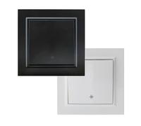 VoltShine Simple Cross Switch - Black: A modern and functional design that illuminates your spaces. Control the light with sophistication and create a cosy atmosphere in your