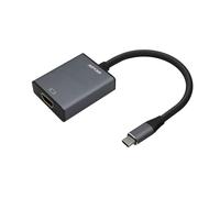 VoltShine USB-C to HDMI Converter 4K 30Hz, Grey Aluminum, 15cm, ideal for connecting devices to displays with high resolution.
