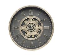 VoltShine Wall Clock 60x60x7cm Black and Gold, Estandar