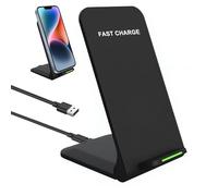 Voltvera 15W Wireless Charger, Foldable Fast Charging Station for iPhone 17/16/15/14/13, Air 16, 15, 14 Series, Samsung S22/S21/S10/S9, Charging Holder with Non-Slip Base, Pixelsnap, AirPods & More