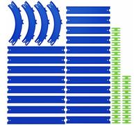 VOLTWAYZ Straight & Curved Track Compatible with Hot Wheels - 24-Piece 1:64 Scale Raceway Expansion (20 Feet Total) - Straights, High-Banked Curves & Connectors