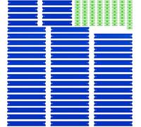VOLTWAYZ Straight Track Pieces Compatible with Hot Wheels - 52-Piece XL Expansion Pack for 1:64 Scale Racing (50 Feet Total) - Blue Straight Tracks + 65 Connectors
