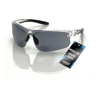 voltX 'ULTIMATE SPORTS' Bifocal Safety Glasses (+2.0 Dioptre, ULTIMATE Smoke) - Anti Fog Coated UV400 lens - Adjustable nosepiece - Microfibre Carry Bag