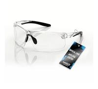 voltX 'ULTIMATE SPORTS' Bifocal Safety Glasses (+2.5 Dioptre, Clear) - Anti Fog Coated UV400 lens - Adjustable nosepiece - Microfibre Carry Bag