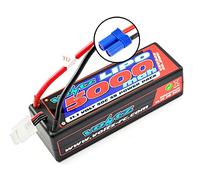 Voltz 5000mAh 3S 11.1V 50C Hard Case LiPo RC Car Battery w/EC5 Connector Plug