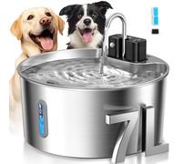 Voluas Ceramic Cat Water Fountain: 2.2L/74oz Cat Fountains for Drinking, Automatic Pet Water Dispenser with Ultra-Quiet Pump and Replacement Filter, Kitty Watering Supplies Indoor Easy Clean BPA-Free