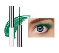 Volume Color Mascara,Silk Fiber Dark Green Mascara, Clump-Free Volumizing & Curling Waterproof Formula, No Smudging No Flaking for Long-Lasting False Eyelashes Effect