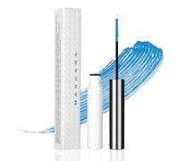 Volume Color Mascara, Sky Blue Silk Fiber Eyelash Mascara with Soft Mascara Brush, No Clumping & No Smudging & No Flaking Curling, Long-Lasting Waterproof Eyelash Mascara with False Lash Effect