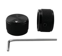 Volume Control Knob LQ Industrial 2PCS 25x15.5mm Black Aluminum Rotary Electronic Control Potentiometer Knobs for 6mm Diameter Shaft Electric Guitar Knob